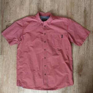 Eddie Bauer Men’s Red Checkered Men's Shirt short sleeved TXL